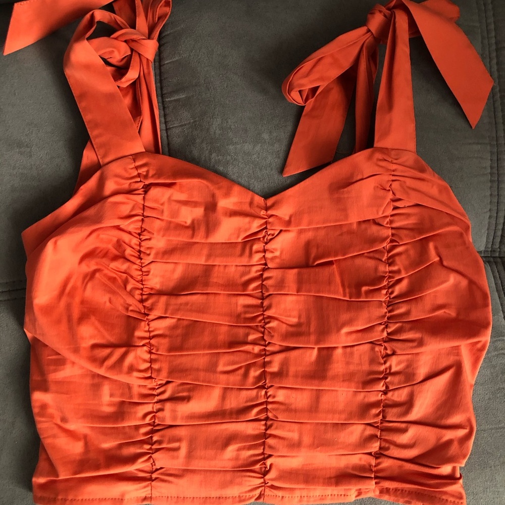Forever 21 Ruched Tie Top
